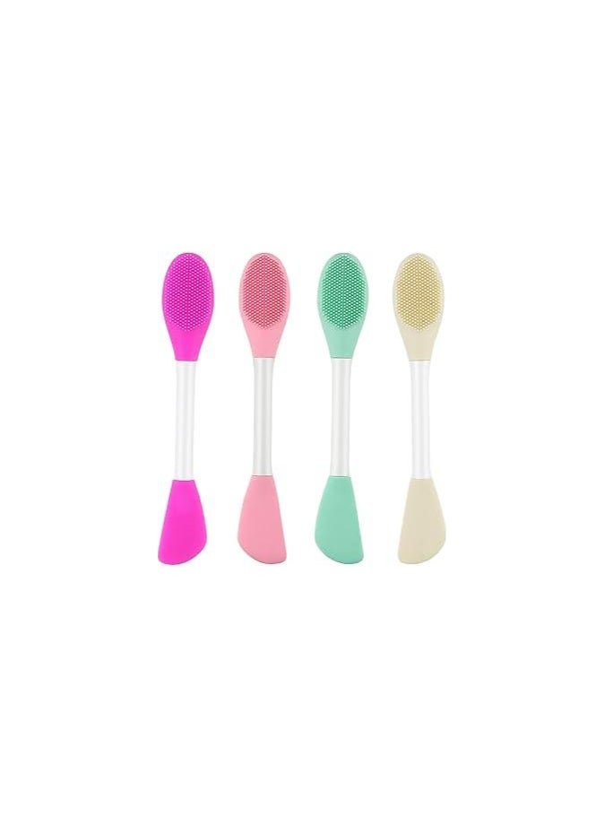 Generic - Silicone Face Mask Applicator, 2 in 1 Double-Sided Facial Scrubber Brush Tool, Double-Head Manual Cleansing Brush for Deep Gentle Exfoliating 1PCS (random color) - Image 1