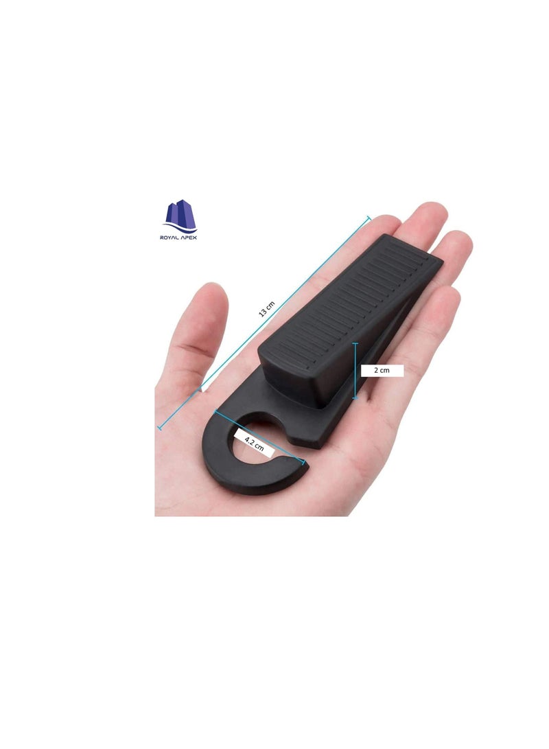 4Pcs Door Stopper Wedges Mouse Design Guard Baby Safety Protector Non-Slip Door Buffers for Kids Safety Guard Finger Protect for Home and Office, Interior Bathroom, Kitchen, Doors (Black)  - Image 2