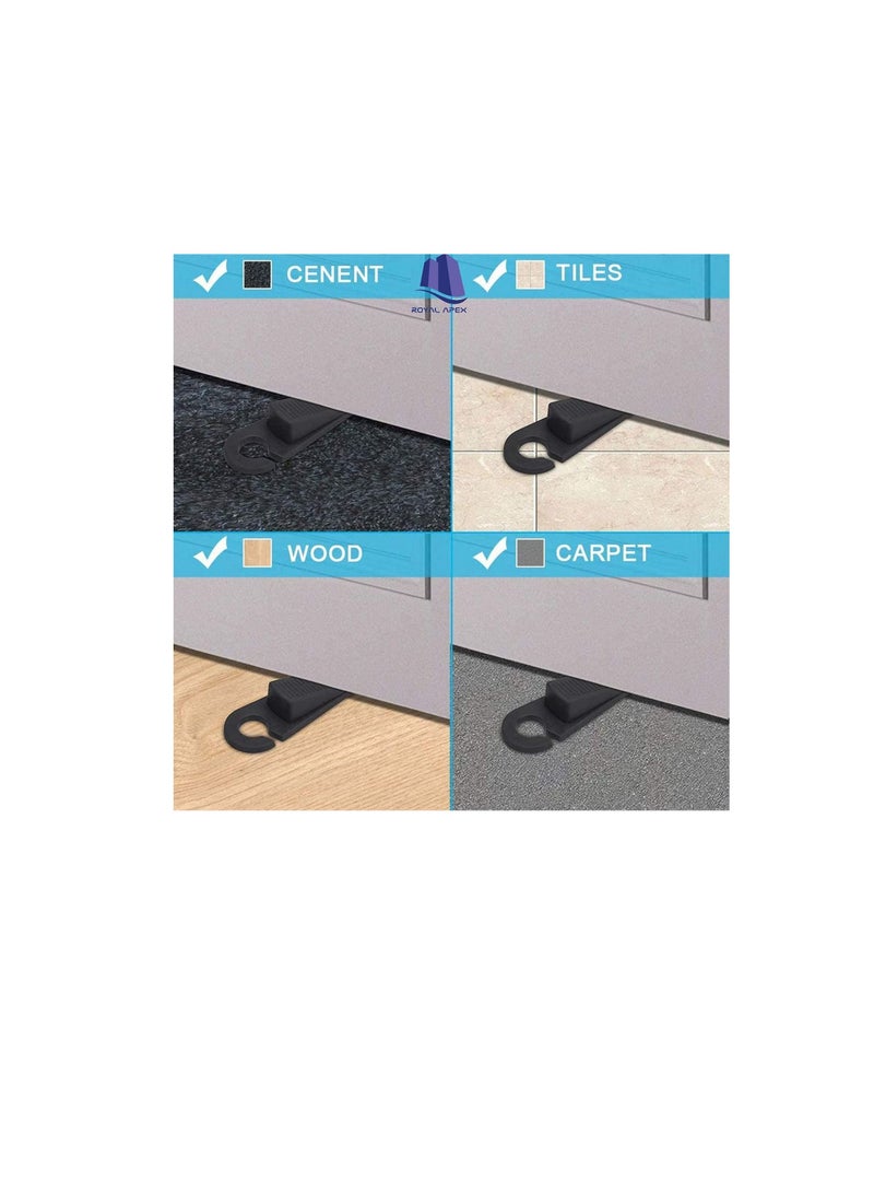 4Pcs Door Stopper Wedges Mouse Design Guard Baby Safety Protector Non-Slip Door Buffers for Kids Safety Guard Finger Protect for Home and Office, Interior Bathroom, Kitchen, Doors (Black)  - Image 3