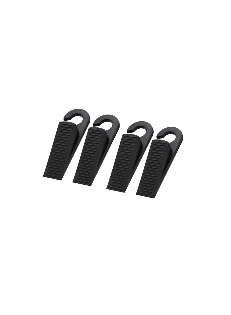 4Pcs Door Stopper Wedges Mouse Design Guard Baby Safety Protector Non-Slip Door Buffers for Kids Safety Guard Finger Protect for Home and Office, Interior Bathroom, Kitchen, Doors (Black)  - Image 1