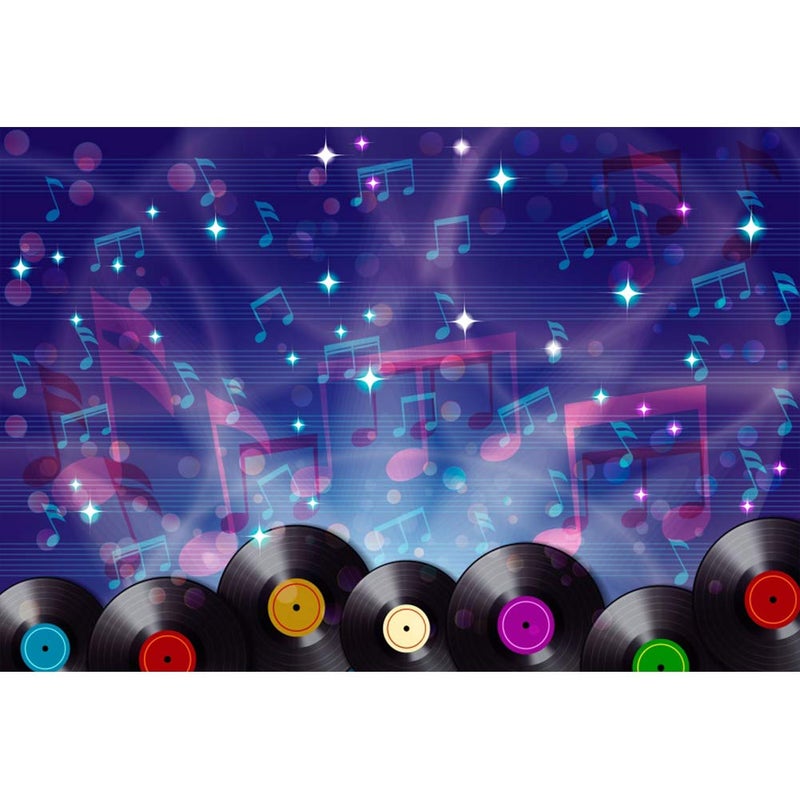 خلفية حفلة الرقص في قاعة الديسكو لعيد الكرنفال 7x5 قدم خلفية تصوير ملاحظات موسيقية قديمة من السبعينات والثمانينات والتسعينات لصور شخصية وديكورات استوديو
