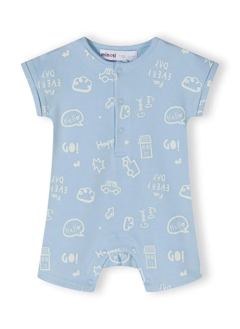 MINOTI 4-Pack Baby Rompers with Short Sleeves and Snap Closures