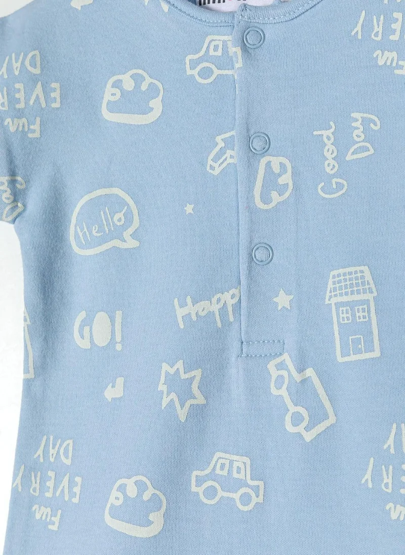 MINOTI 4-Pack Baby Rompers with Short Sleeves and Snap Closures