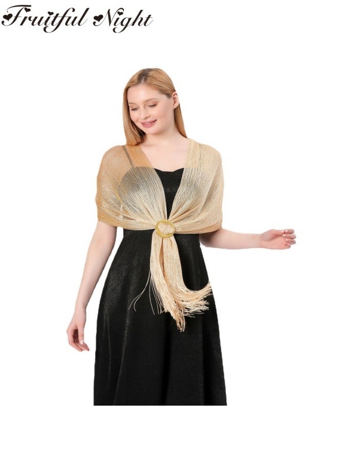 Fruitful Night - Shawls and Wraps for Evening Dresses Shawl Wraps for Women with Buckle for Evening Party Dresses Wedding Party - Image 1