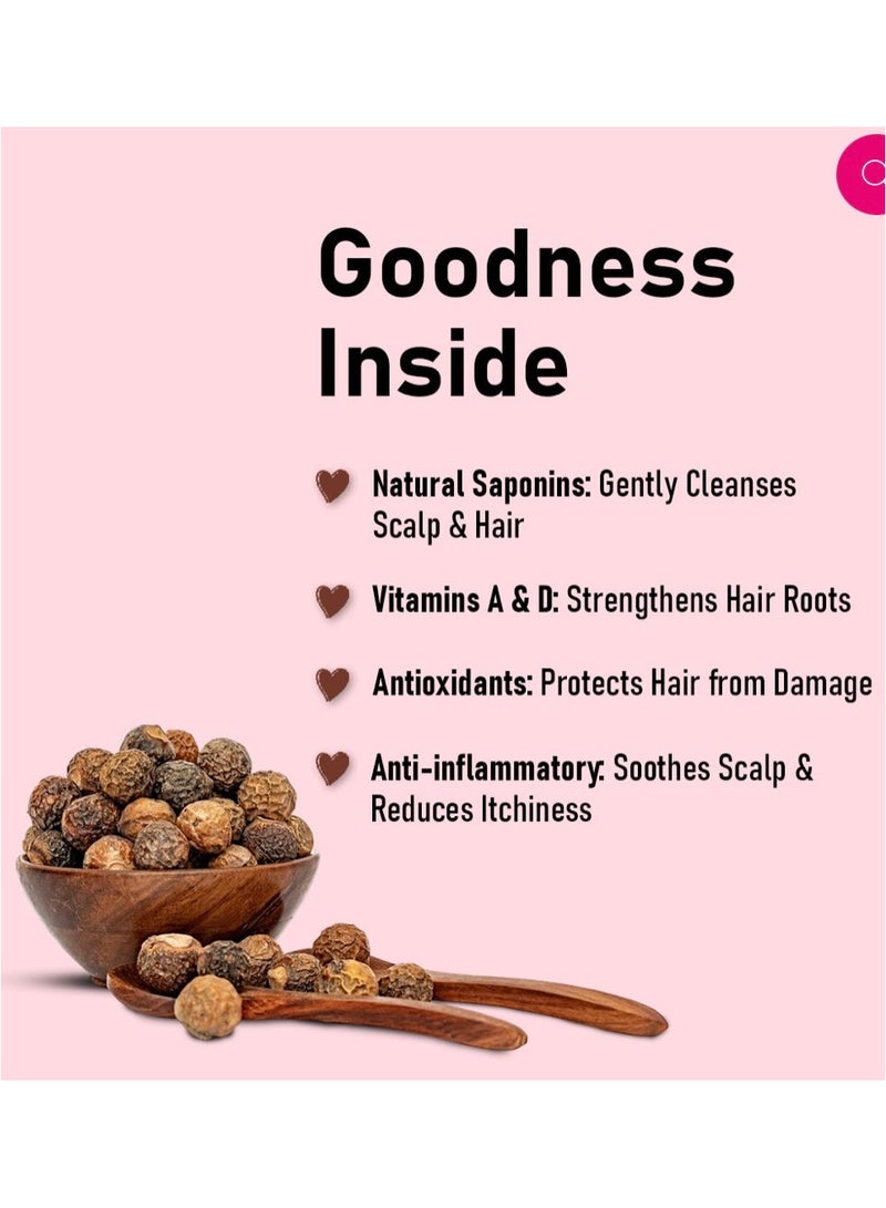 mi nature Minature "Say mi Nature,Say hi to Nature" Organic Aritha Powder/Soap nut Powder(Sapindus Laurifolia) 100g FOR SILKY HAIR - Image 4