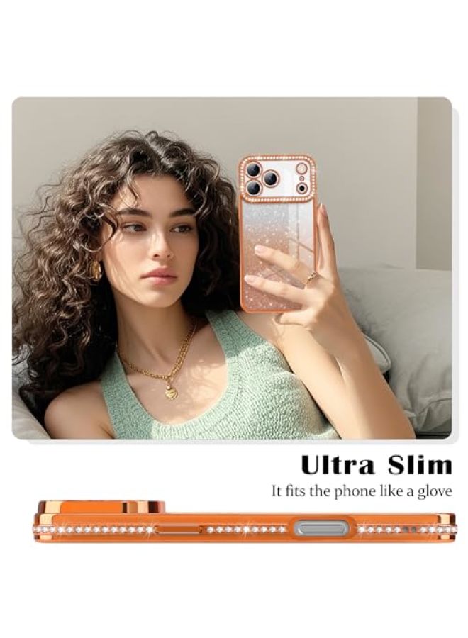 iPhone 17 Pro Max Case, Luxury Glitter Rhinestone Electroplated Clear Case with Shimmering Camera Lens Protector, Shock-Absorbing Case - Image 2