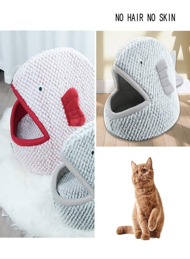 La La Pet® Plush Cat Bed Cave Calming Washable Pet House Bed Selfwarming Pet Bed Foldable Cat Sleep Tent Dog Nest Soft Puppy House Bed for Cats and Small Dogs(Red,L) - Image 4