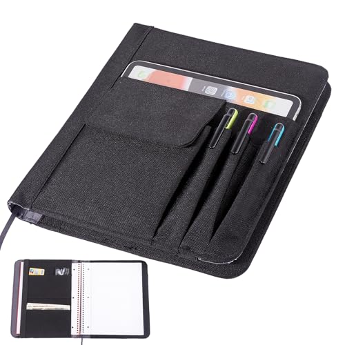 APOFFICE Journal Notebook Cover for Work, Journaling Notebooks Protector - Portfolio Organizer Compatible with Rocketbook Fusion, with Pen loop, Business Card Holder, File Pocket for accessories - Image 1