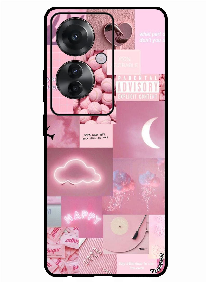 Theodor Protective Case Anti Scratch Shock Proof Bumper Cover For Oppo Reno 11F Random Asthetic - Image 1