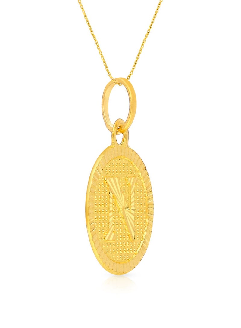 Malabar Gold and Diamonds 22k 916 Purity Gold Pendant for Women EMPN121NY  - Image 2