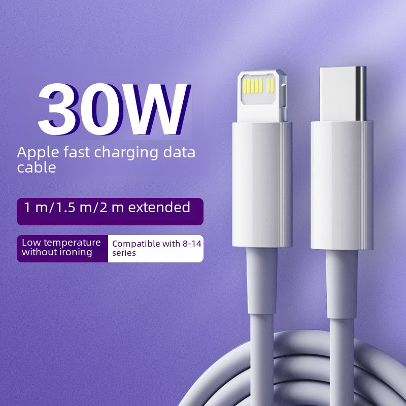 30W PD Fast Charging Cable for iPhone 1.5 m [12W] Type-c to Lightning 