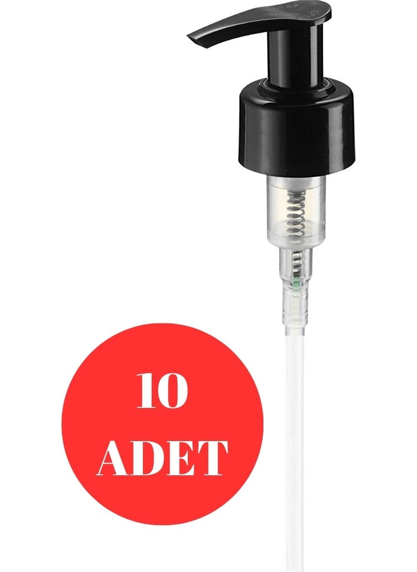 Tamu Replacement Liquid Soap Dispenser Pump Black Head Transparent Pipe with Ergonomic Lock (10 Pieces)  - Image 1