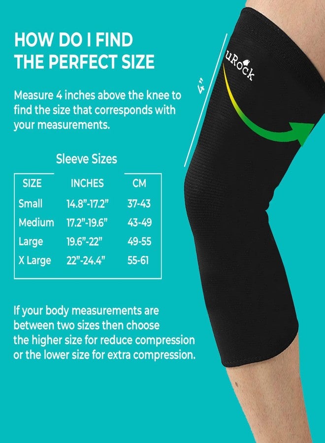 UROCK Knee Caps For Women & Men Knee Support For Men Gym Knee Cap For Men Knee Pain Relief Products Knee Support For Women Knee Brace For Knee Pain Knee Pad Knee Guard Knee Band Knee Belt (XL) - Image 4