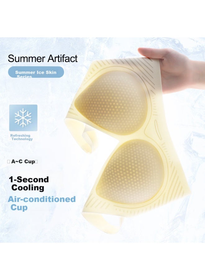 Fentengcare Seamless Jelly Strap Soft Support Backless Bra, Vest-style Wide Shoulder Strap, Push-up Wireless Bra - Image 1