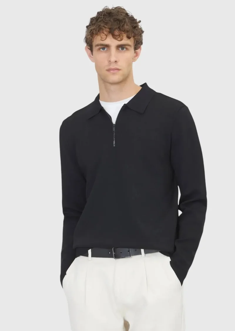RAMSEY Black Knitwear Sweatshirt