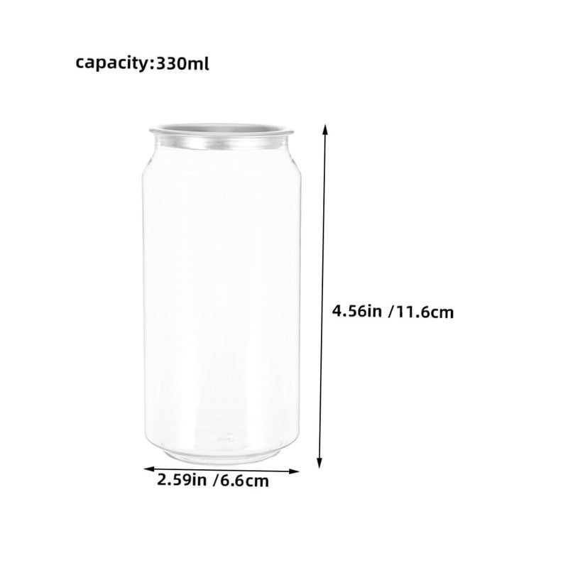 20pcs Empty PET Juice Bottles With Lids For Beverages Milk Portable - Image 3