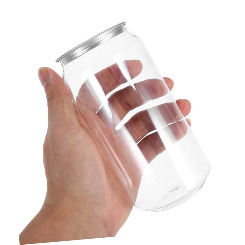 20pcs Empty PET Juice Bottles With Lids For Beverages Milk Portable - Image 5