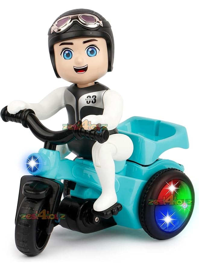 Plastic Stunt Tricycle Pack Of 1 Multicolour - Image 1