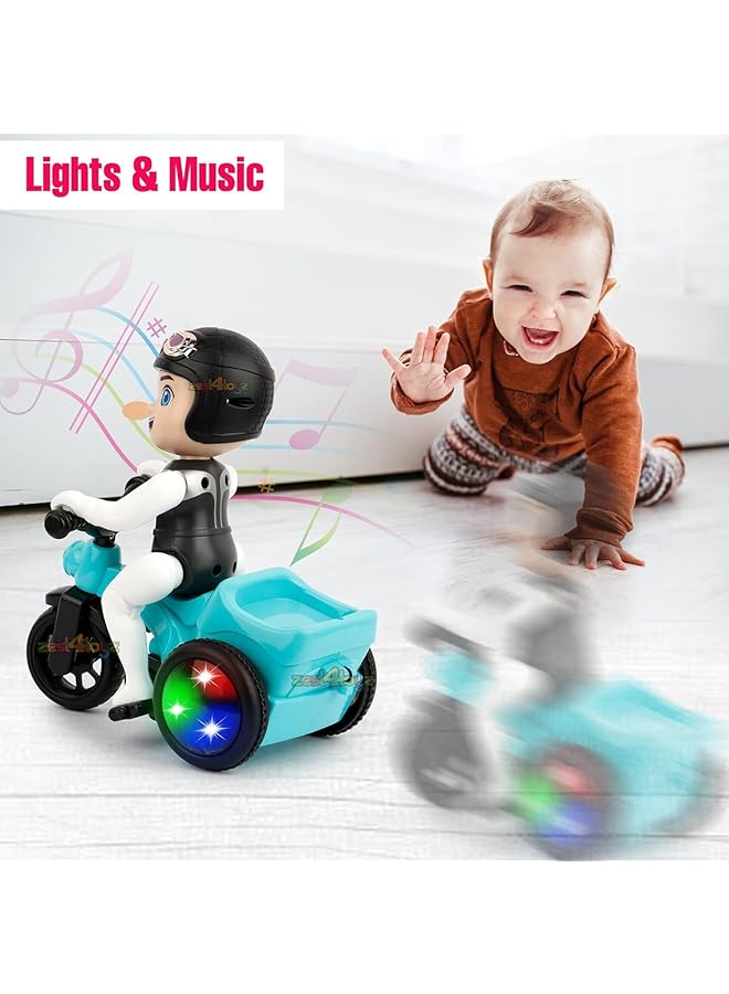 Plastic Stunt Tricycle Pack Of 1 Multicolour - Image 4