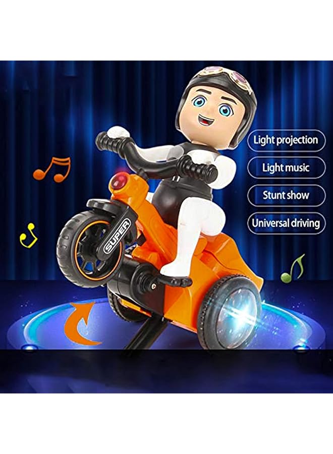 Plastic Stunt Tricycle Pack Of 1 Multicolour - Image 2