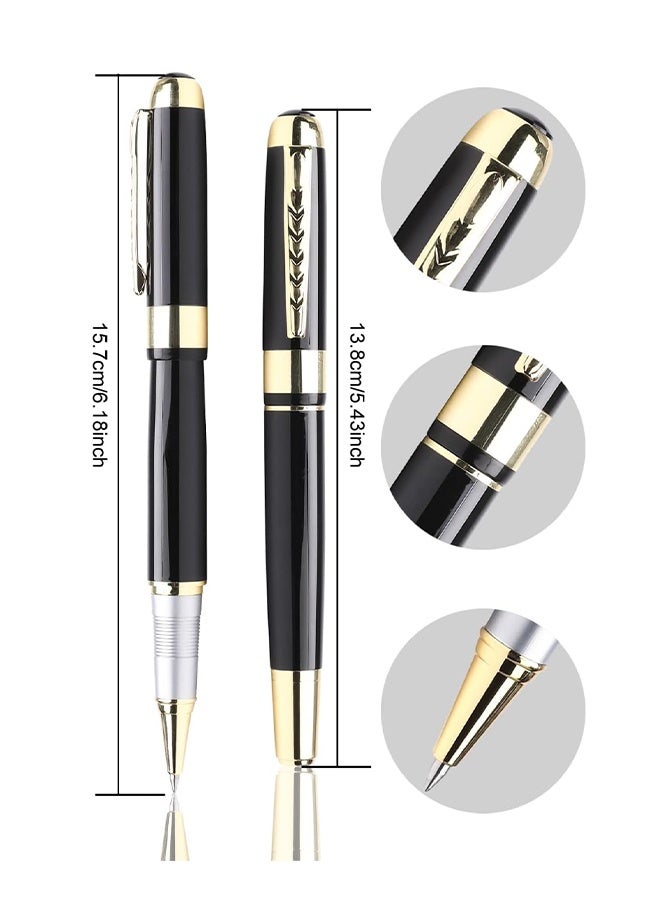 GIFT Ballpoint Pen Luxury Ballpoint Line Black Refill width 0.5mm Gift Set for Men & Women Professional Executive,Office,Nice BallPens Classy Gift Box (Black) - Image 2