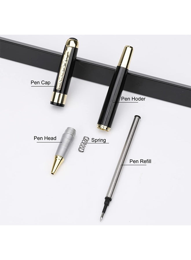 GIFT Ballpoint Pen Luxury Ballpoint Line Black Refill width 0.5mm Gift Set for Men & Women Professional Executive,Office,Nice BallPens Classy Gift Box (Black) - Image 3
