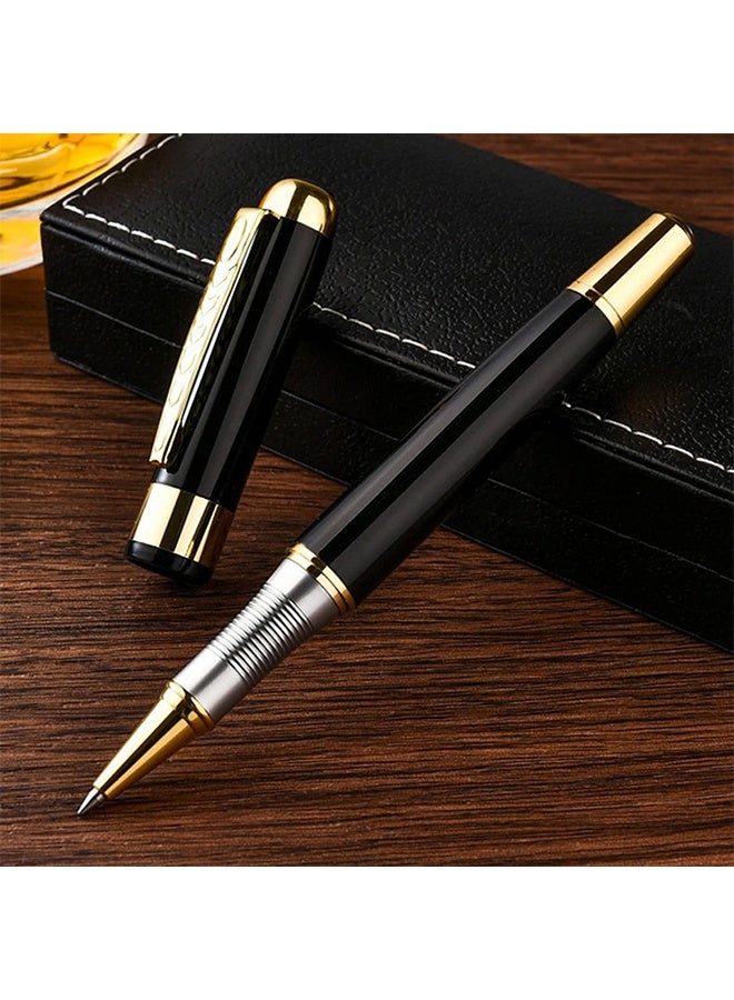 GIFT Ballpoint Pen Luxury Ballpoint Line Black Refill width 0.5mm Gift Set for Men & Women Professional Executive,Office,Nice BallPens Classy Gift Box (Black) - Image 5