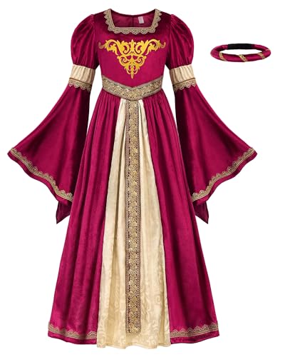 ReliBeauty Medieval Princess Costume for Girls150 - Image 1