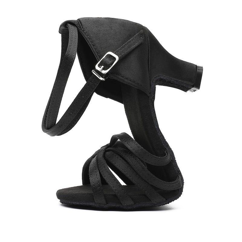 MSMAX Women's Practice Ballroom Dancing Shoes Indoor Performance Latin Dance Shoes for Woman Black 4 M US Women - Image 5