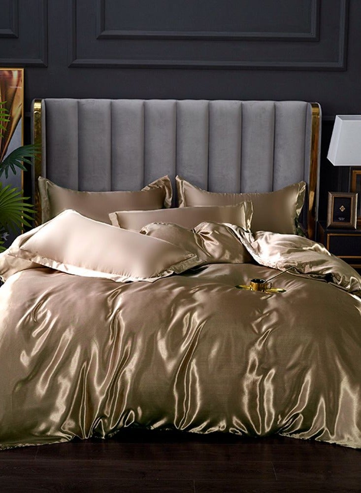 Sharpdo 4-Piece Bedding Set Microfiber Soft Quilt Set with 1 Quilt Cover 1 Flat Sheet and 2 Pillowcases King Size Bed（200*230cm） - Image 1