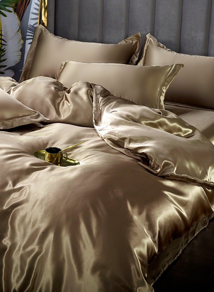 Sharpdo 4-Piece Bedding Set Microfiber Soft Quilt Set with 1 Quilt Cover 1 Flat Sheet and 2 Pillowcases King Size Bed（200*230cm） - Image 2