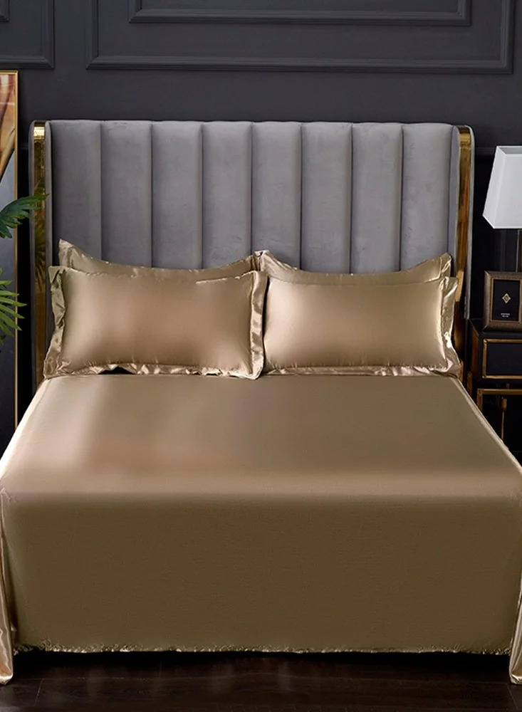 شاربدو 4-Piece Bedding Set Microfiber Soft Quilt Set with 1 Quilt Cover 1 Flat Sheet and 2 Pillowcases King Size Bed（200*230cm）