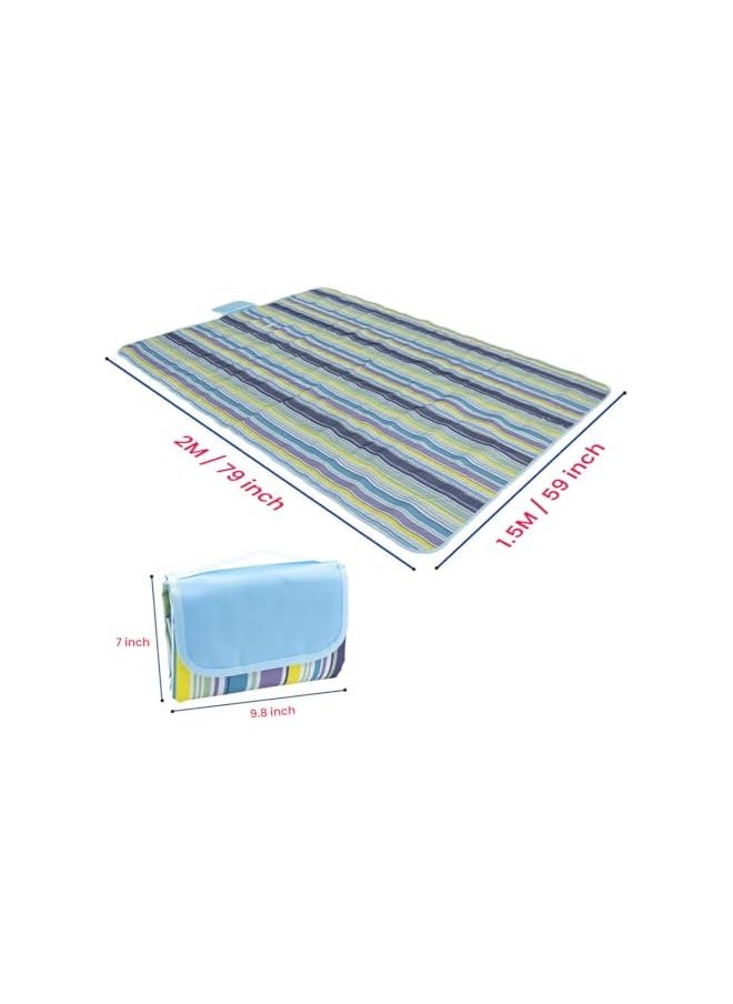 erorex EROREX Foldable Picnic Mat Waterproof Portable Outdoor Camping Blanket Beach Mat and Family Park Garden Multipurpose Mat, 150X200cm (1.5MX2M), Pack of 1  - Image 2