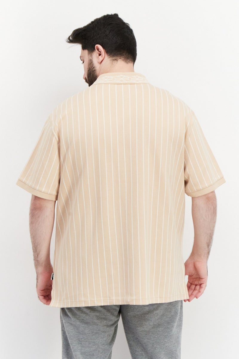 PUMA Puma x Select Men Sportswear Fit Short Sleeves Training Polo Shirt, Beige  - Image 3
