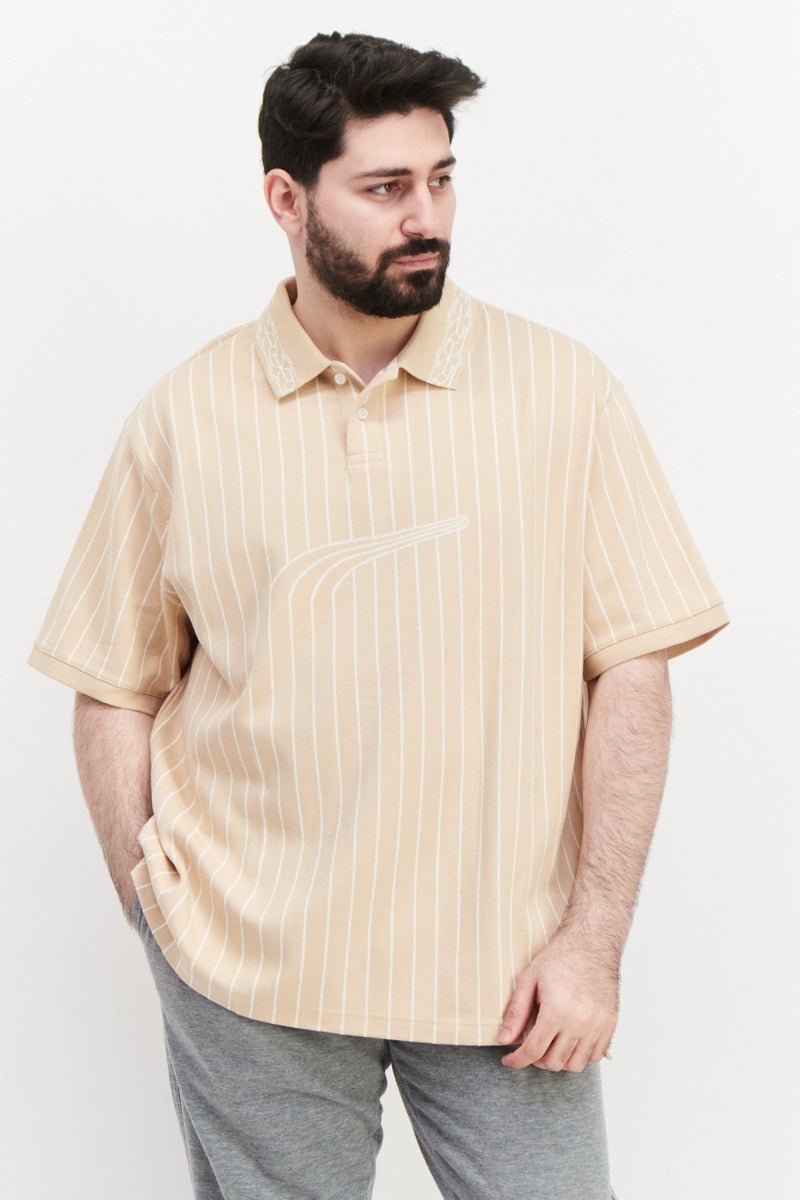 PUMA Puma x Select Men Sportswear Fit Short Sleeves Training Polo Shirt, Beige  - Image 1