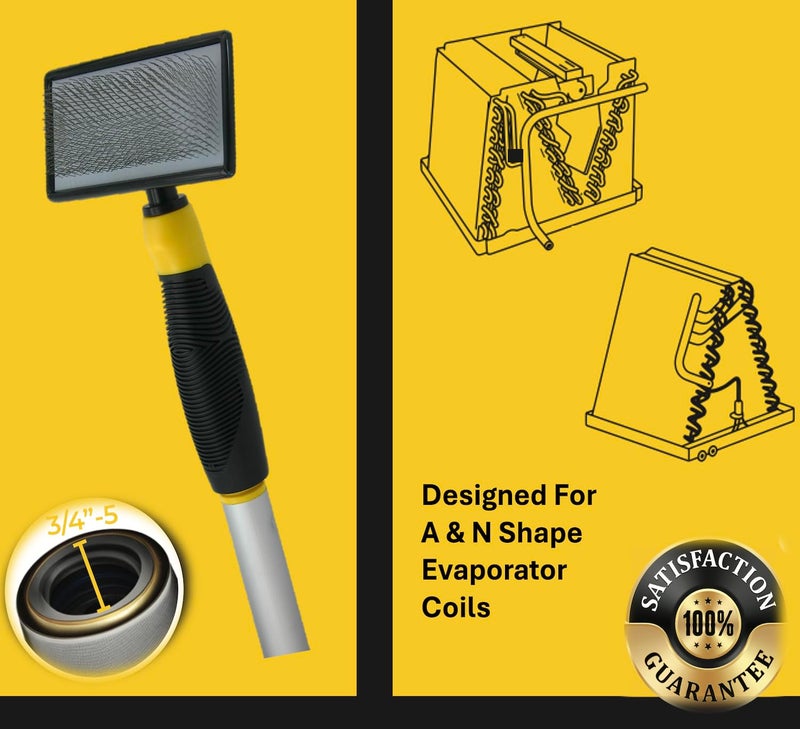 Xcel Coil Cleaning Fin Brush for AC Evaporator and Condenser Coils – HVAC Coil Cleaner | Stainless Steel Pins - Improve Efficiency, Prevent Ice Build-Up, Easy AC Maintenance - Image 4