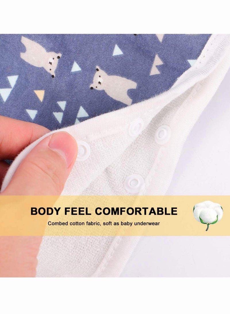 Baby Nappy Skirt Cotton Diaper Training Pants Washable Waterproof Reusable Toddler Training Underwear for Pee Nappy Potty Training Dark Blue - Image 4