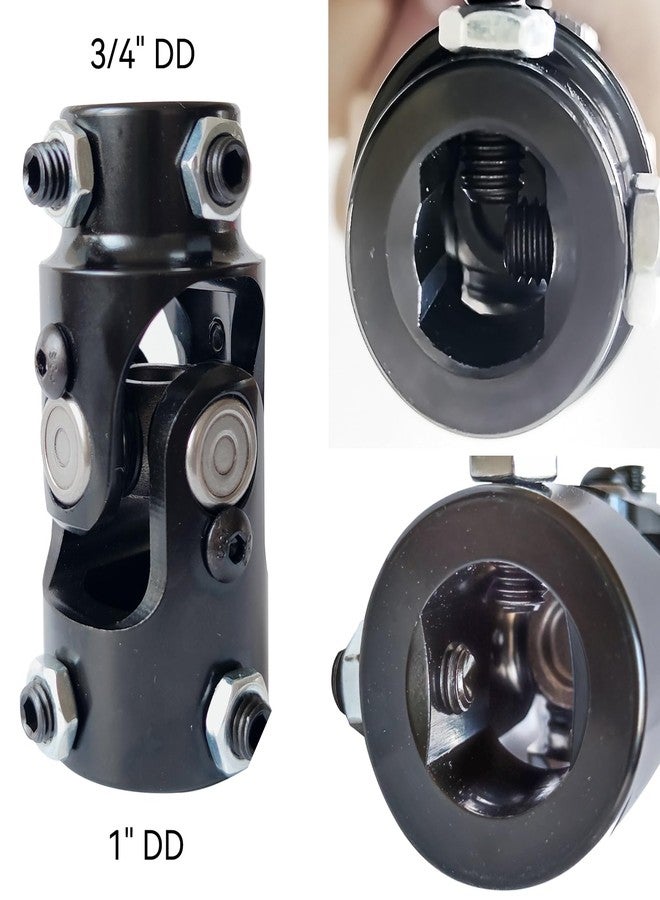 WGOHUI 3/4"DD x 1" DD U Joint for Steering Shaft, 3-1/4" Length Double D Universal Single U-Joint with Max Angle 35° Degree - Image 3