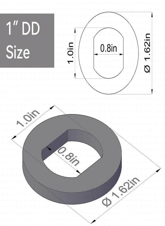 WGOHUI 3/4"DD x 1" DD U Joint for Steering Shaft, 3-1/4" Length Double D Universal Single U-Joint with Max Angle 35° Degree - Image 5