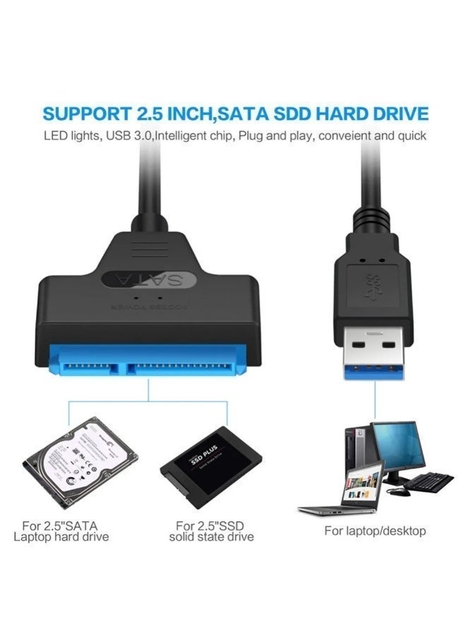 USB 3.0 to SATA Converter Cable for External Hard Disk Compatible with 2.5 Inch - Image 2