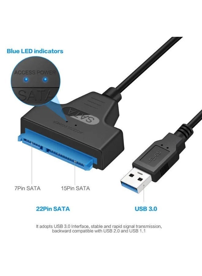 USB 3.0 to SATA Converter Cable for External Hard Disk Compatible with 2.5 Inch - Image 1