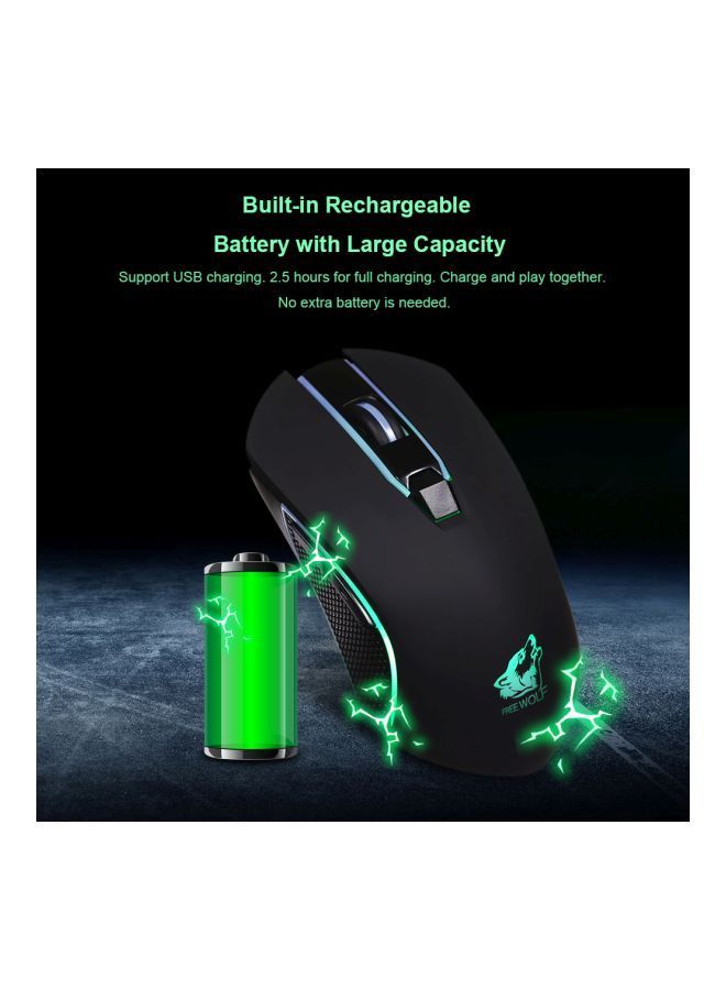 NIBEMINENT Wireless Gaming Mouse White  - Image 5