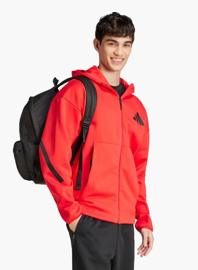 Adidas Logo Print School Backpack With Adjustable Shoulder Straps - 15X31X44 Cm - Image 5