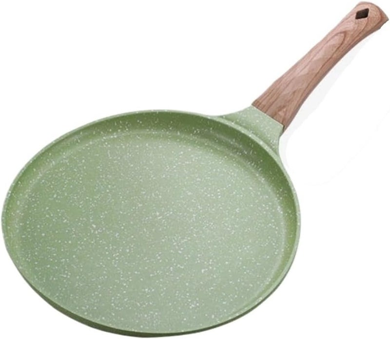 Stone Frying Pan Steak Pancake Omelette Non-Stick Cooking Breakfast Maker Induction Cooker Gas Thousand-Layer Bakeware(Green 6 inch) - Image 1