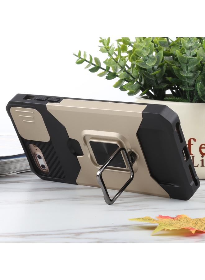 إيروريكس غطاء كاميرا منزلق بتصميم جراب مقاوم للصدمات مصنوع من مادة PC + TPU مع حامل حلقي وفتحة بطاقة لهاتف iPhone 8 Plus / 7 Plus / 6s Plus / 6 Plus - Image 5