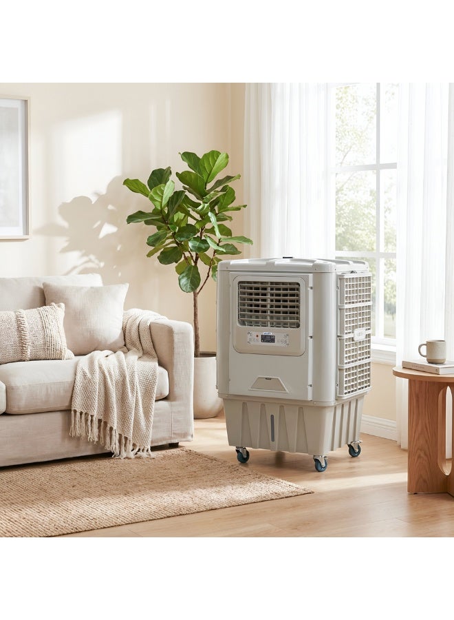 Milano Jet Air Cooler - 750W, 85L Water Tank, Light Grey, 1-Year Warranty, Efficient Cooling for Home & Office, Durable PP Material, Quiet Operation