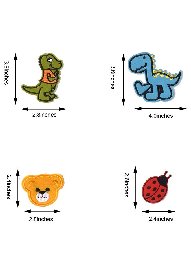 60 قطعة من الرقع المطرزة بأنماط متنوعة عشوائية، ألوان زاهية زاهية، خياطة/كي على رقعة زينة للملابس، والفساتين، والقبعات، والجينز، وإكسسوارات اصنعها بنفسك - Image 5