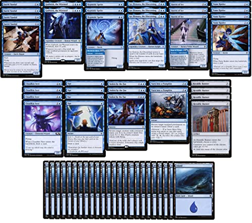 MTG Decks & More Blue Flying Creature Deck Powerful Modern Legal Custom Built MTG 60 Card - Image 1