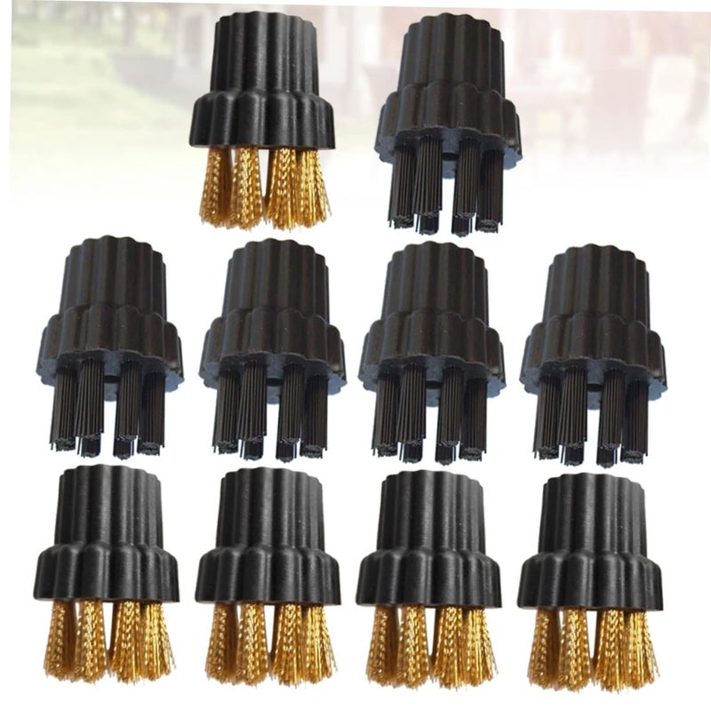 10 Pcs Steam Mop Wire Brush Heads Cleanser Kit Accessory M8 Hairbrush - Image 5