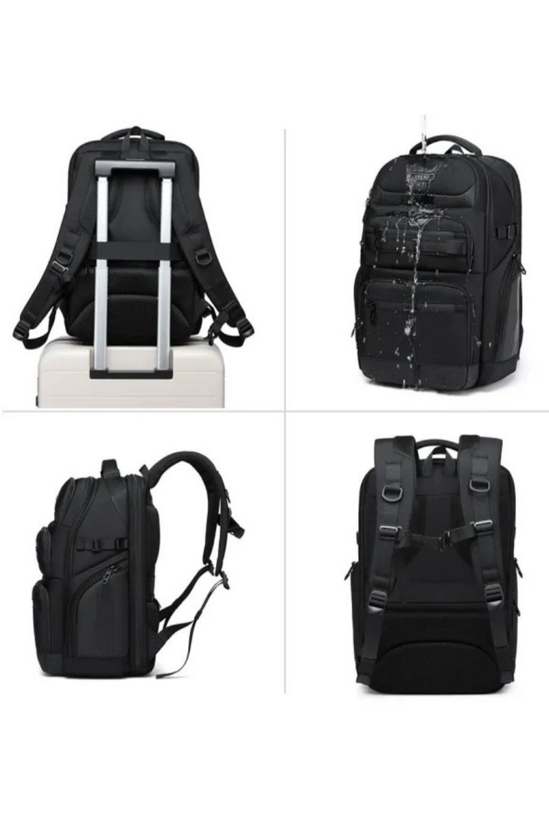 OZUKO 9772S Waterproof Travel Laptop Backpack – High-Capacity Business Bag, Green - Image 3